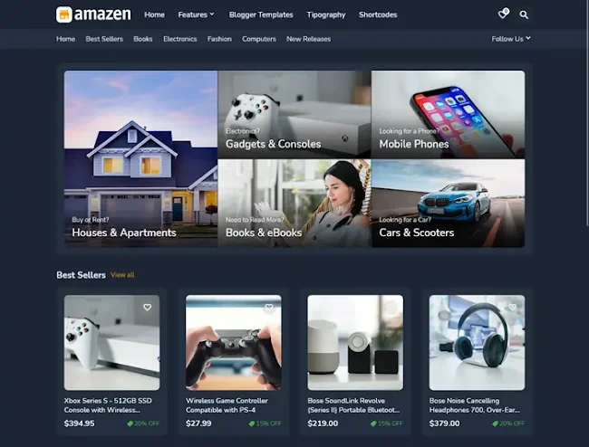 Responsive Affiliate & Classified Ads Blogger Template